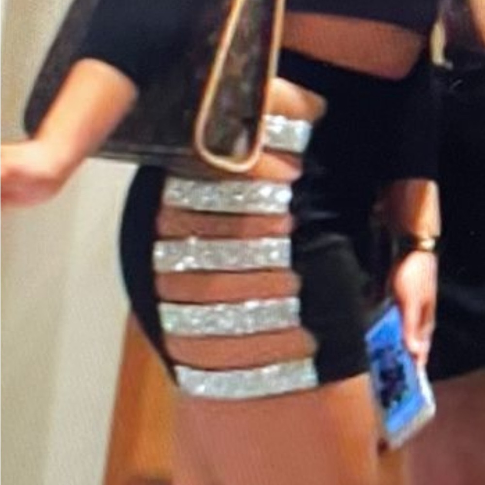 Glitter mini skirt